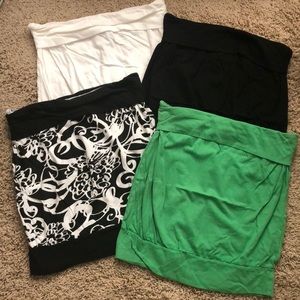 BUNDLE OF 4- OLD NAVY BANDEAU TOPS